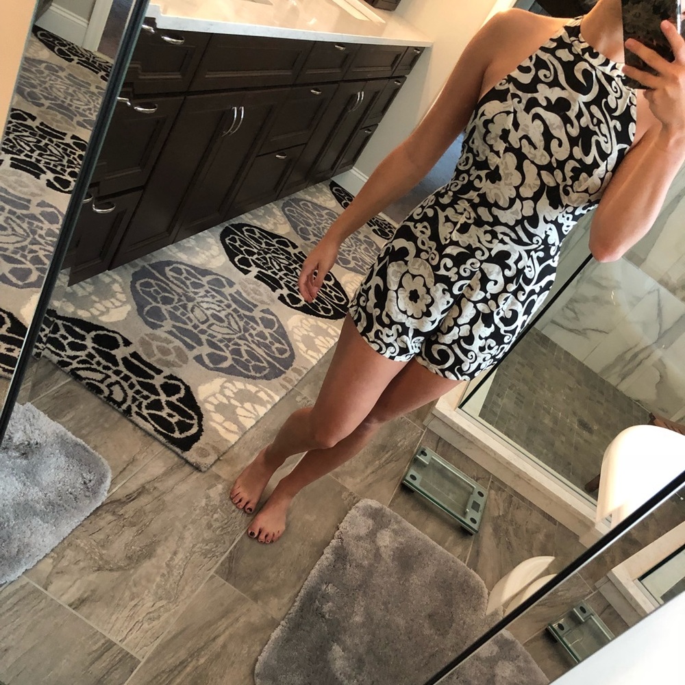 Black and white romper